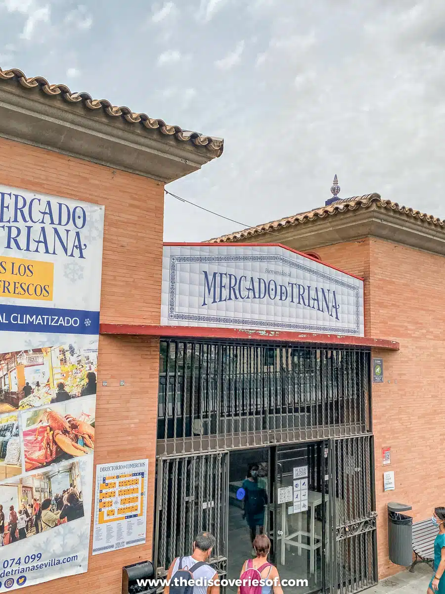 The exterior of the market